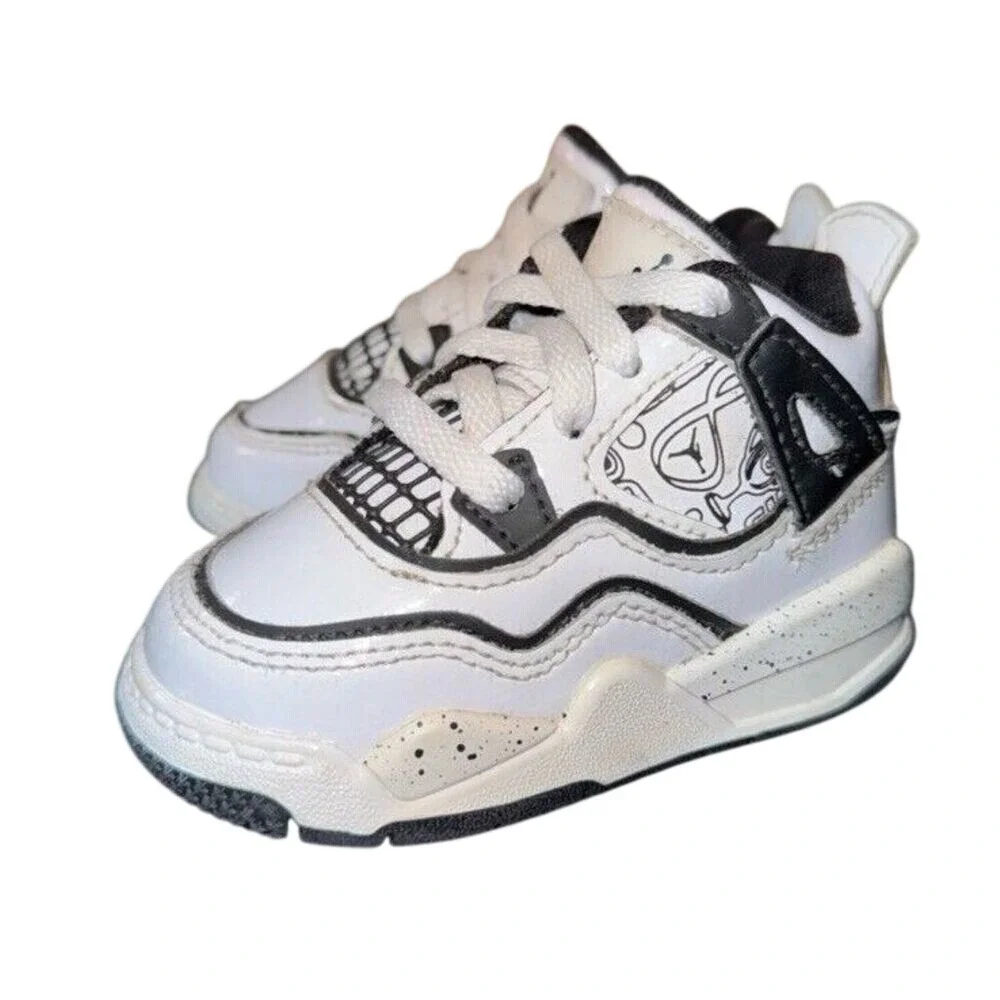 Nike Air Jordan 4 Retro Do It Yourself White DC4102-100 Toddler Baby Boy Size 4C